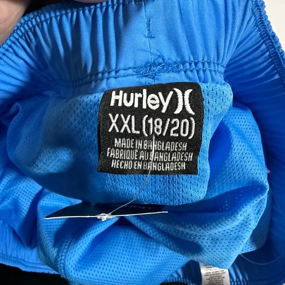 Hurley Boys Swim Trunks XXL 18/20 Baltic Blue Rainbow Ombre Board Shorts 988150
